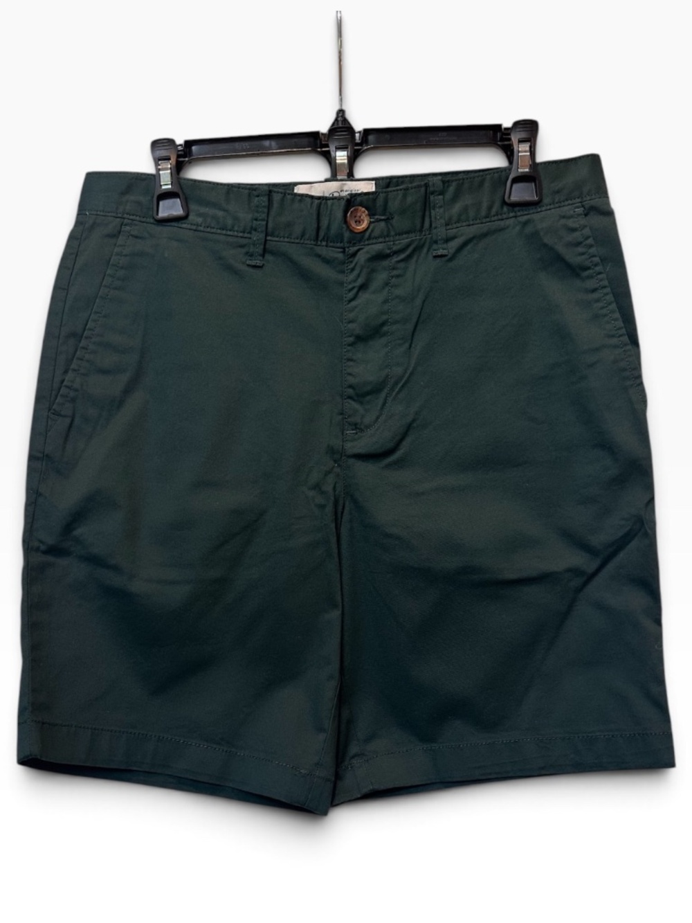 NWT Original Penguin Men's Stretch Slim Fit Chino Shorts Dark Green Size 30